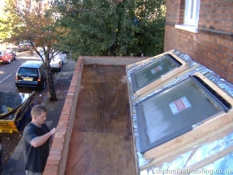 Box Gutter Being Lined With Epdm Single Ply Rubber London Flat Roofing