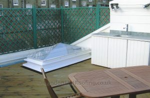 Decking Over GRP Roof Pimlico